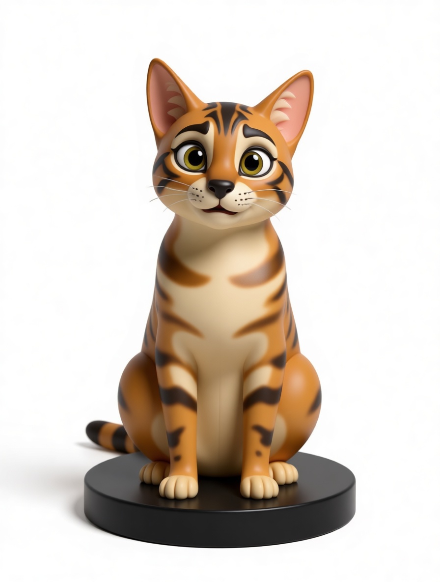Tabby Cat Figurine free 3D printable STL
