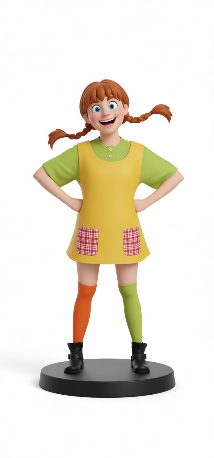 Pippi Longstocking Figurine free 3D printable STL