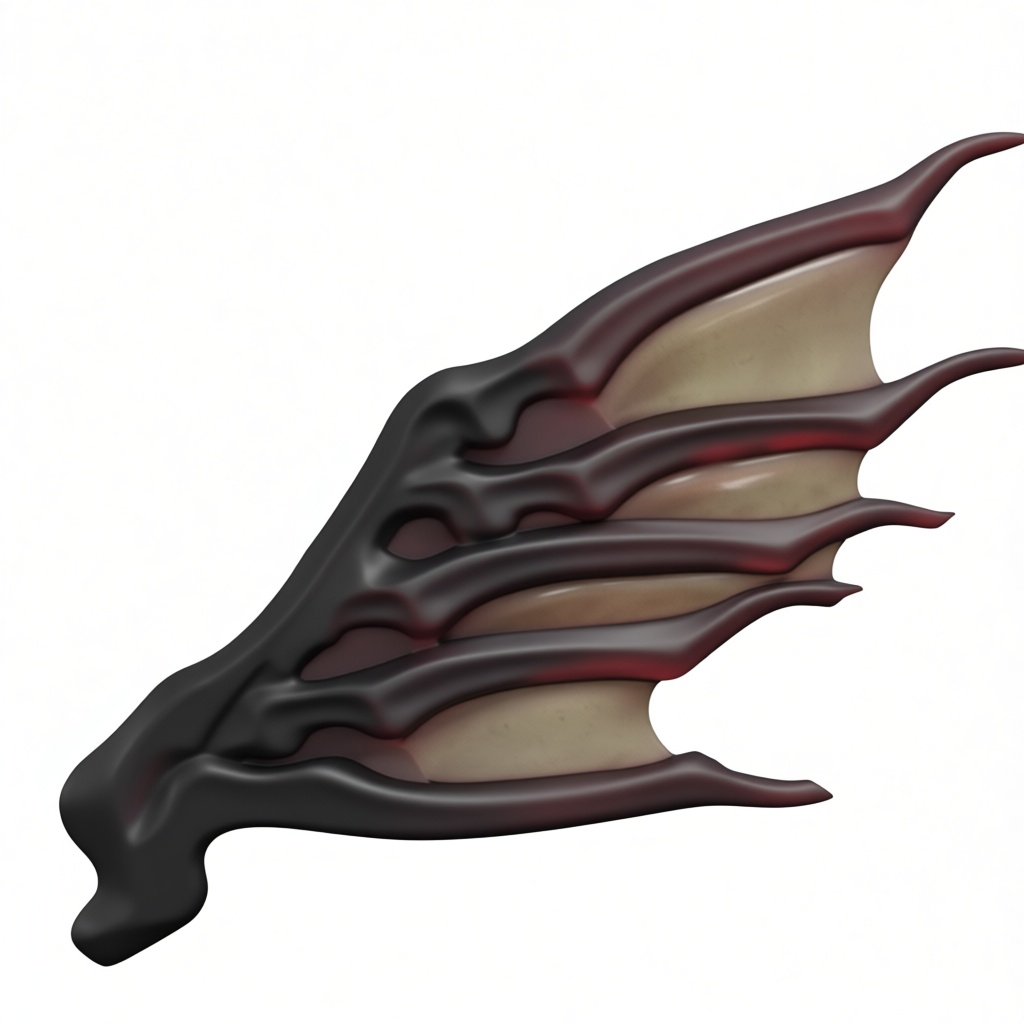 Demon Wing Model free 3D printable STL