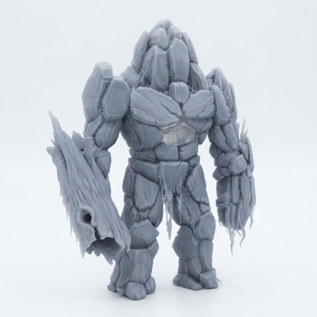 Rock Elemental Figurine free 3D printable STL