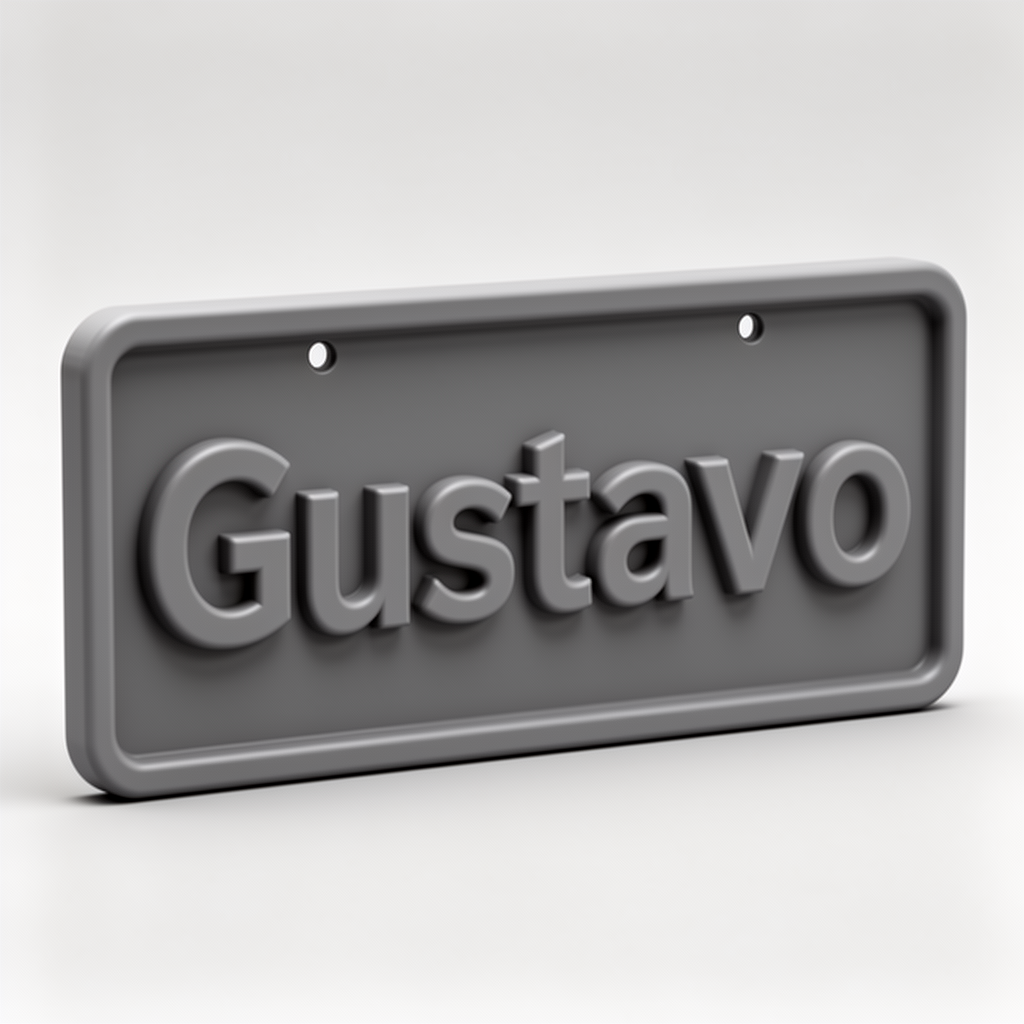 Mercosul License Plate free 3D printable STL