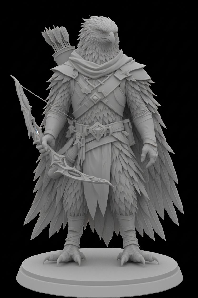 Eagle Warrior Figurine free 3D printable STL