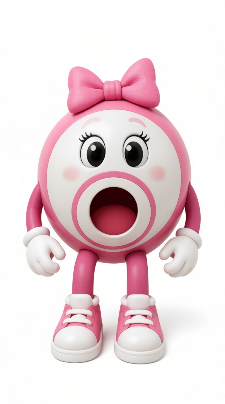 Pink Bow Pac-Man Figurine free 3D printable STL