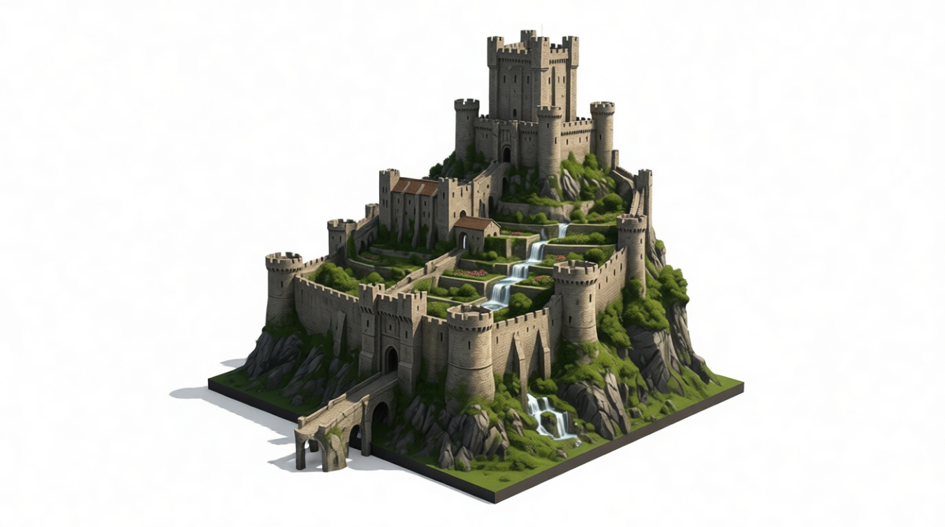 Medieval Castle Model free 3D printable STL