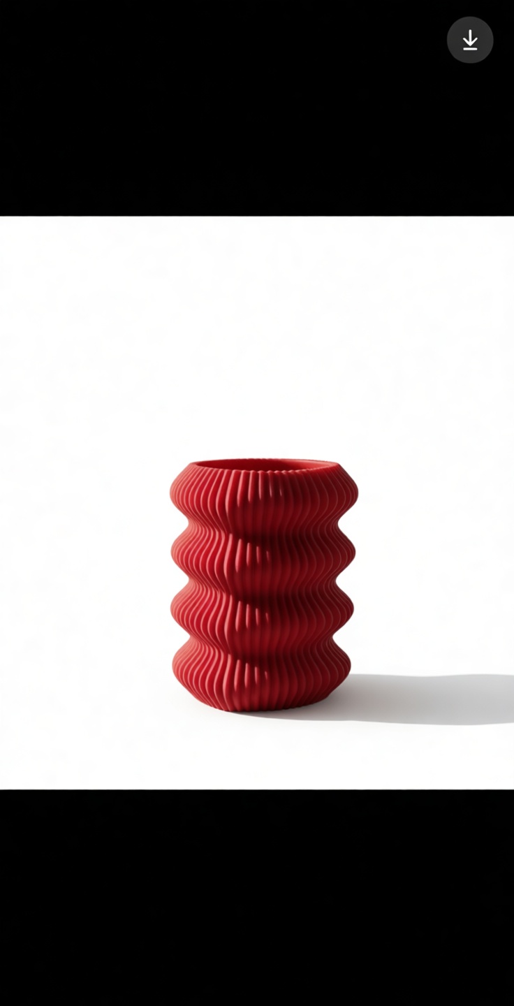 Wavy Cylinder Vase free 3D printable STL