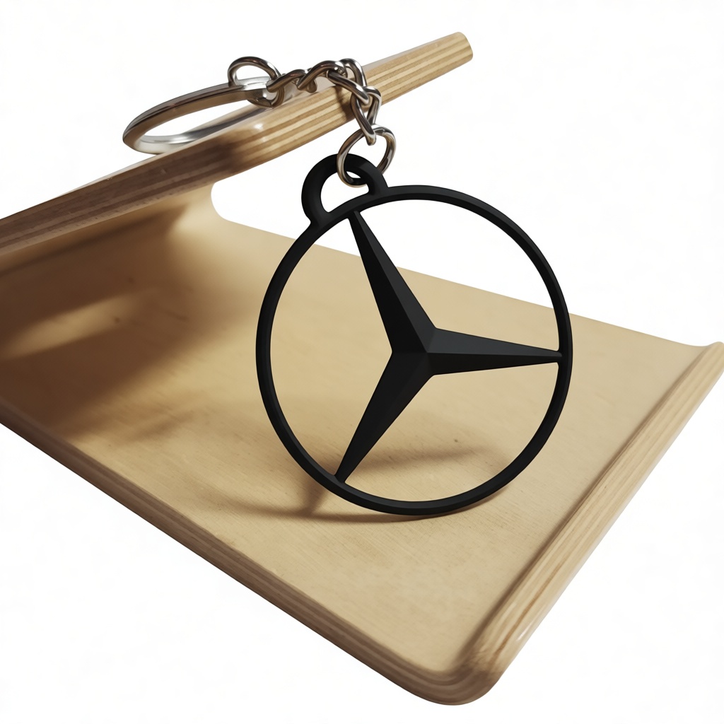 Mercedes-Benz Keychain Model free 3D printable STL