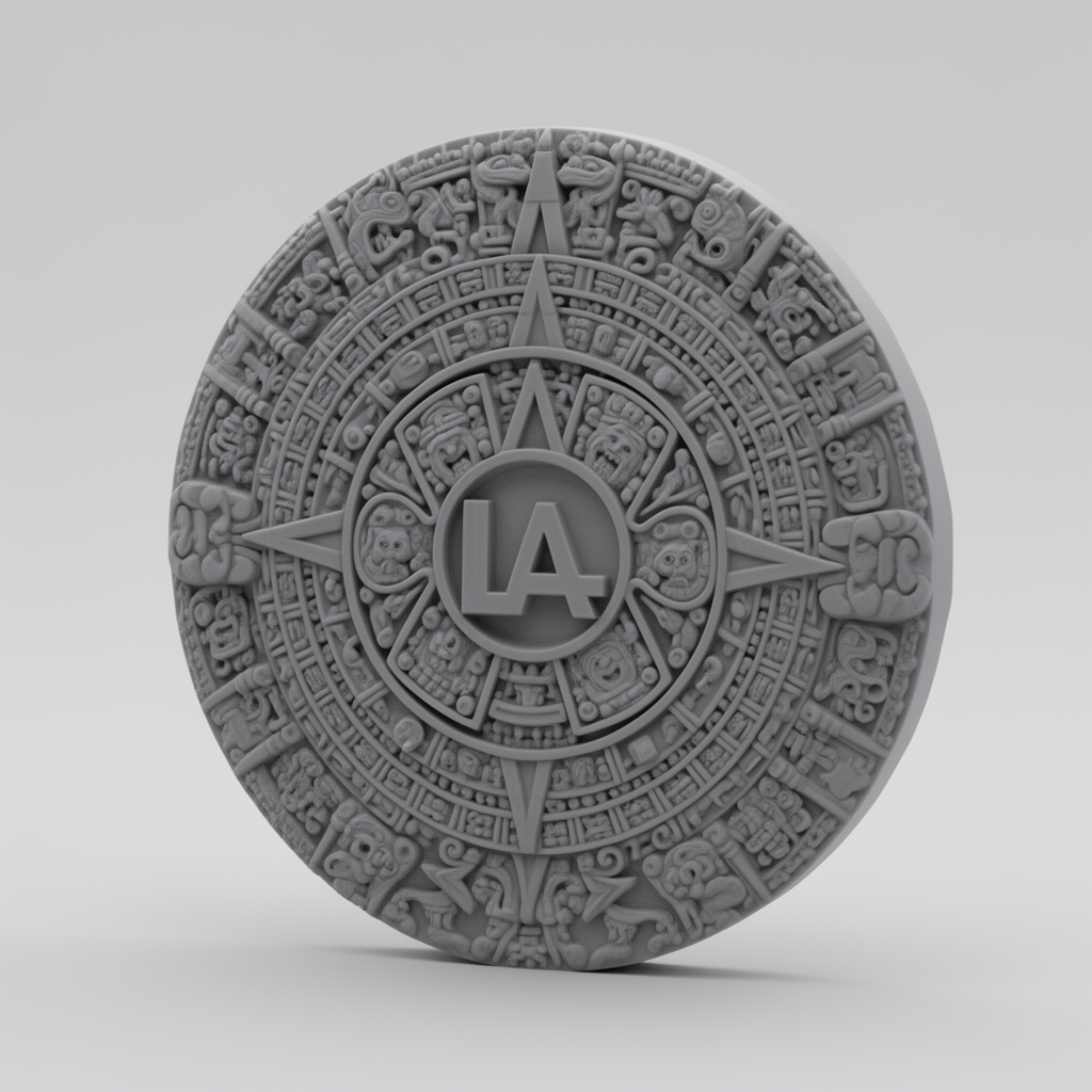 Aztec Calendar Plaque free 3D printable STL