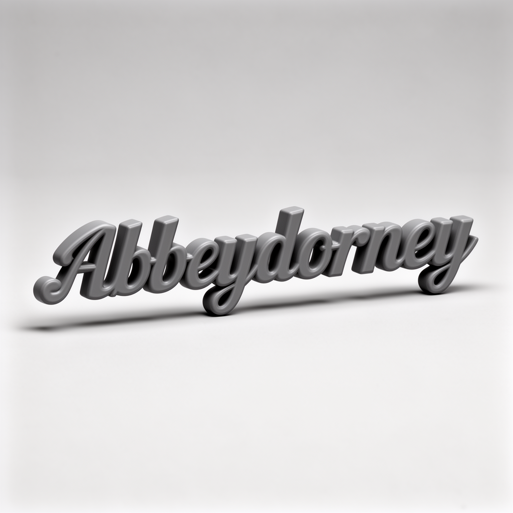 Abbeydorney 3D Text free 3D printable STL
