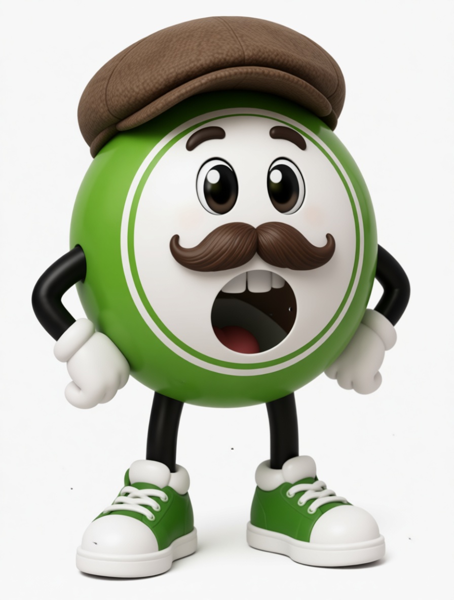 Mustachioed Cartoon Sphere Figurine free 3D printable STL
