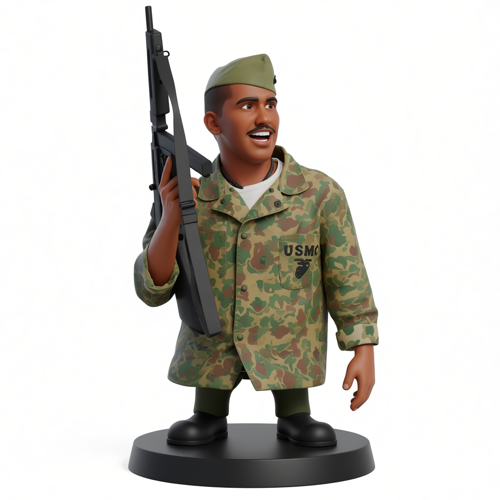 USMC Marine Figurine free 3D printable STL