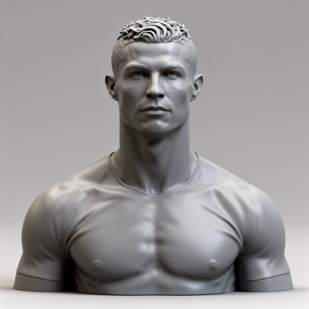 Cristiano Ronaldo Bust free 3D printable STL