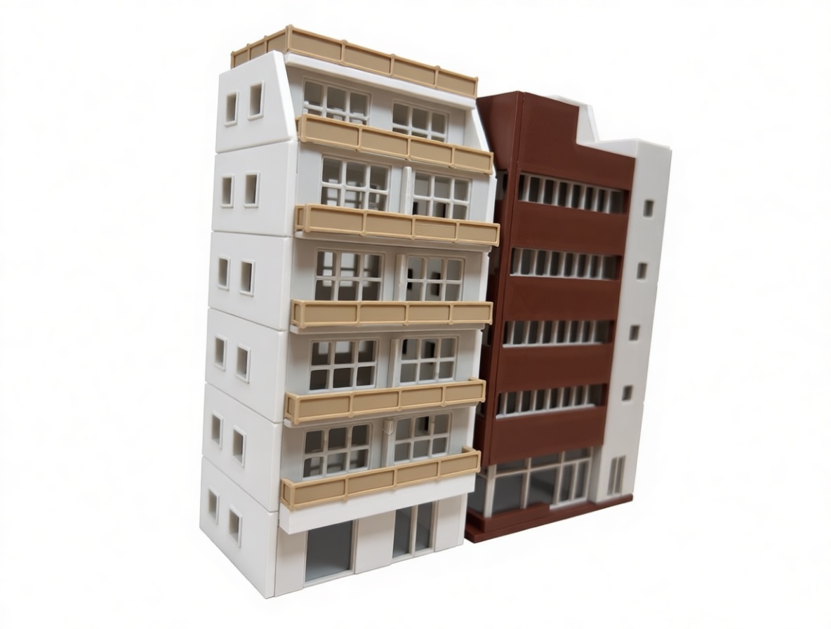 Modern Apartment Building Model free 3D printable STL