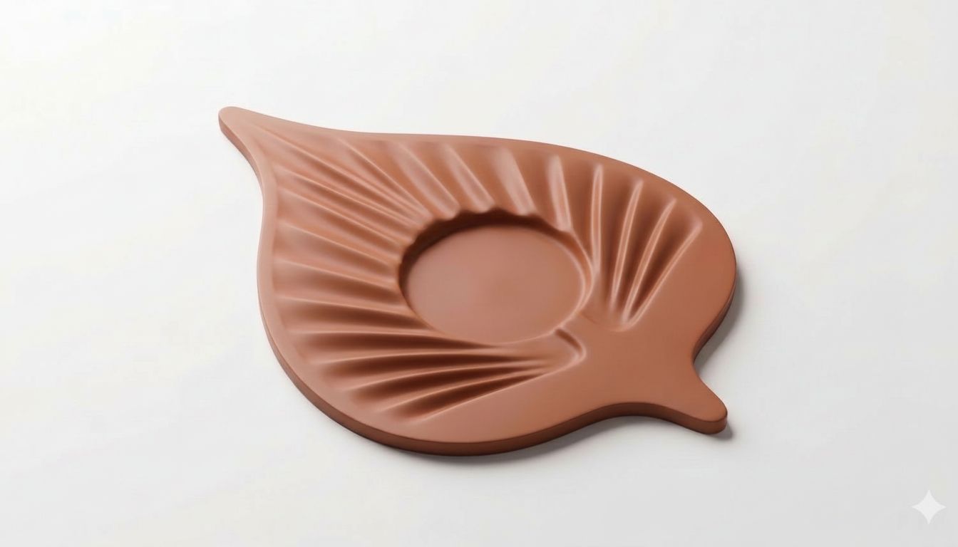 Leaf-shaped Tray Model free 3D printable STL