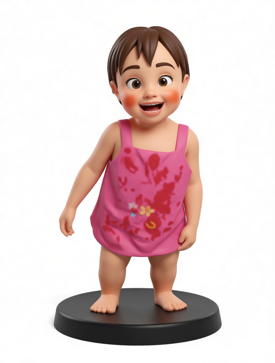 Toddler Girl Figurine free 3D printable STL