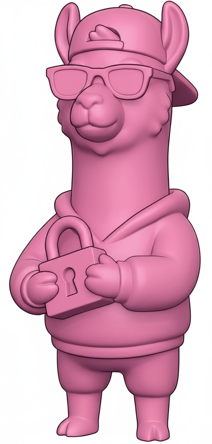 Stylish Llama Figure free 3D printable STL