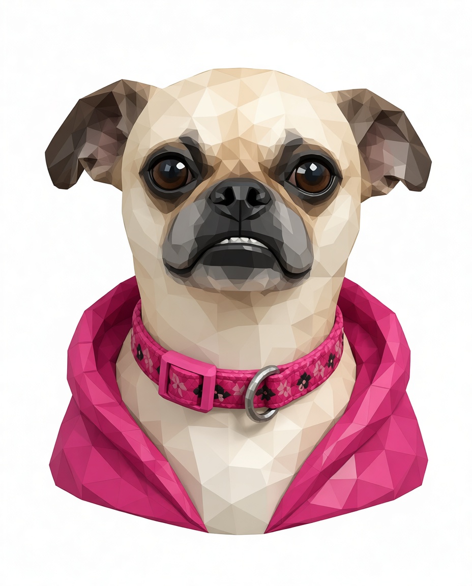 Pug Dog Bust free 3D printable STL