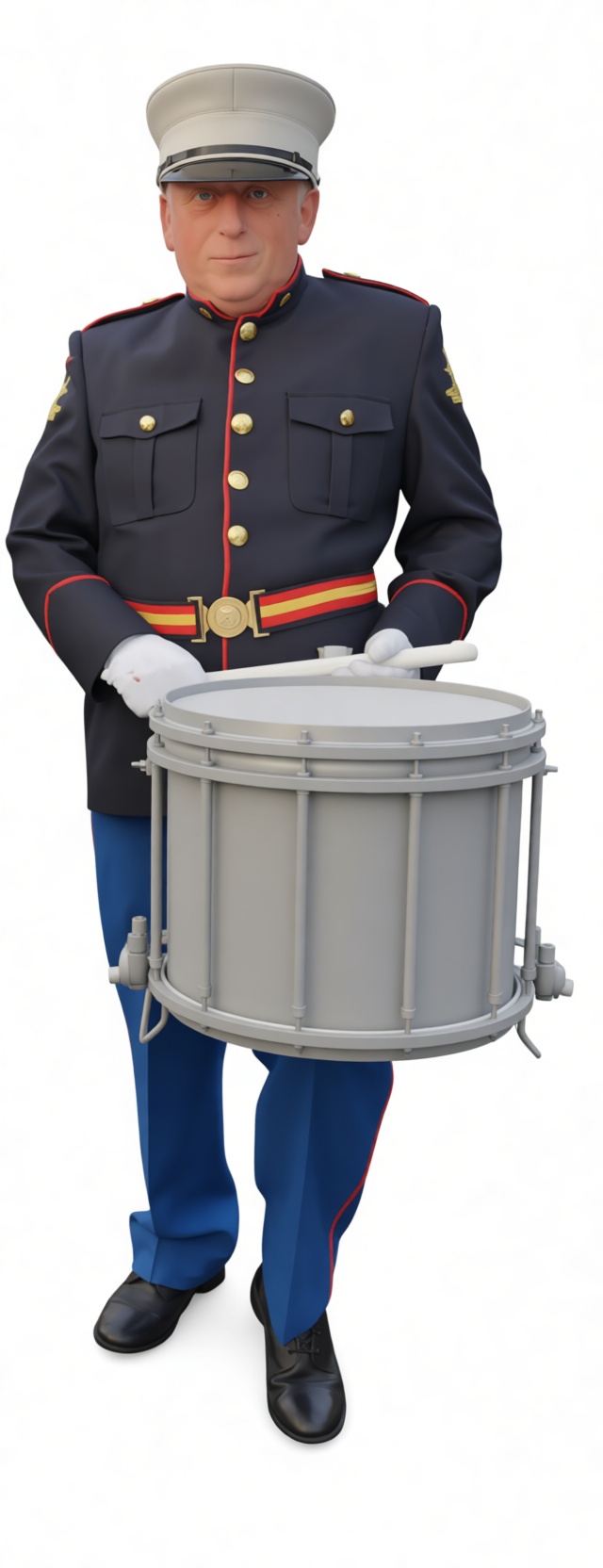 US Marine Corps Drummer Figurine free 3D printable STL