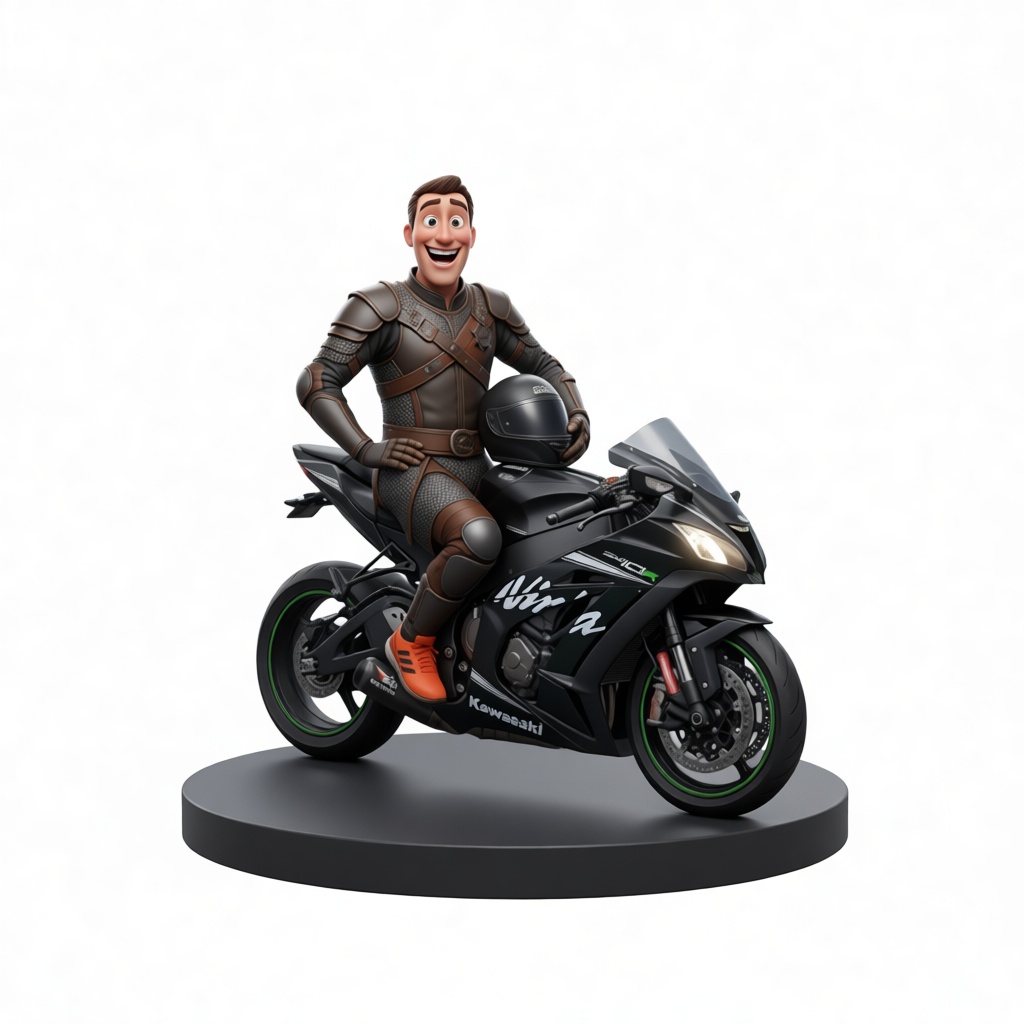 Guy Moto Racer Figurine free 3D printable STL
