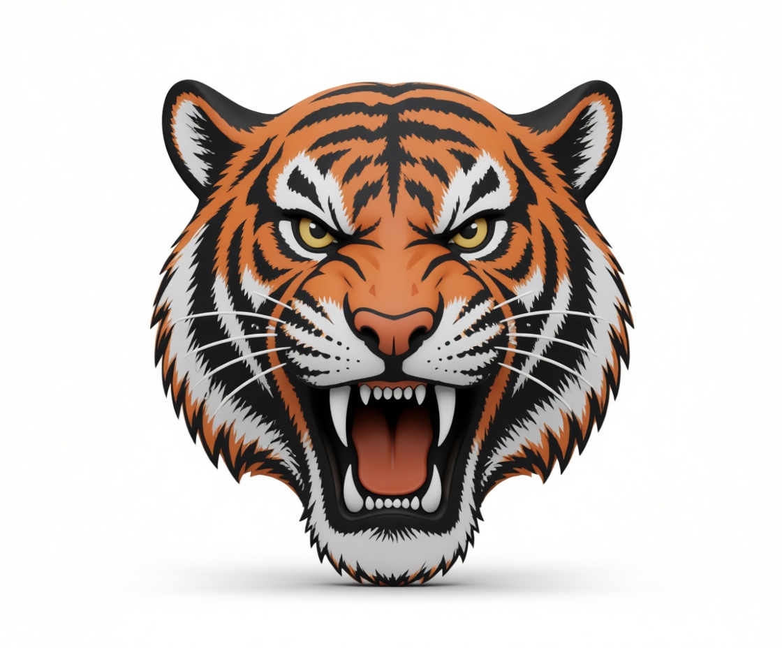 Tiger Head Sculpture free 3D printable STL