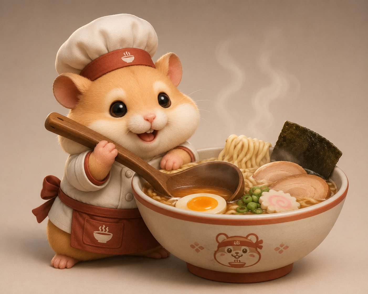 Chef Hamster Figurine free 3D printable STL