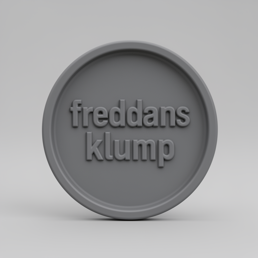 Freddans Klump Coaster free 3D printable STL