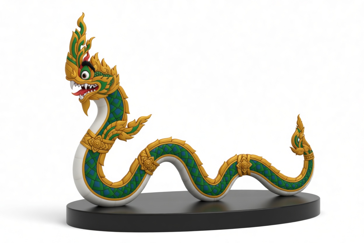 Naga Serpent Statue free 3D printable STL