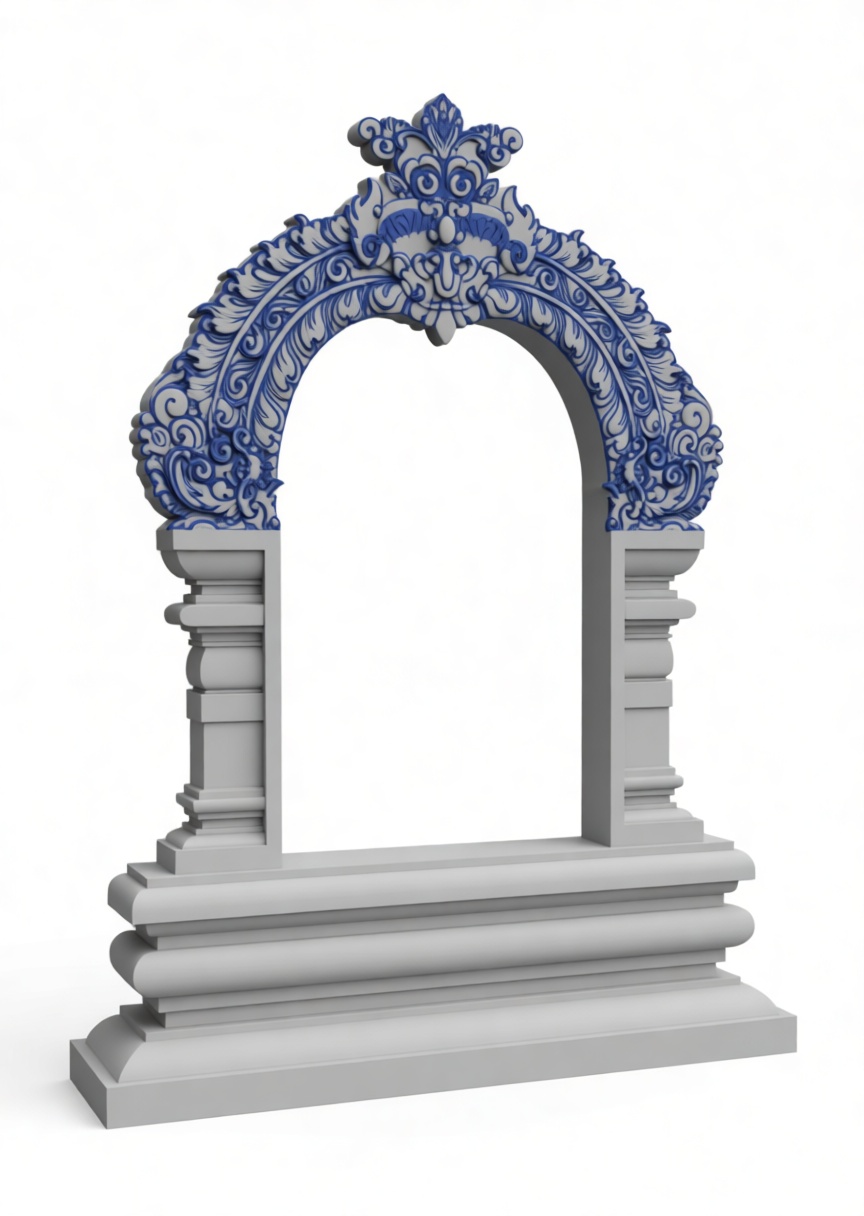 Ornate Baroque Archway free 3D printable STL