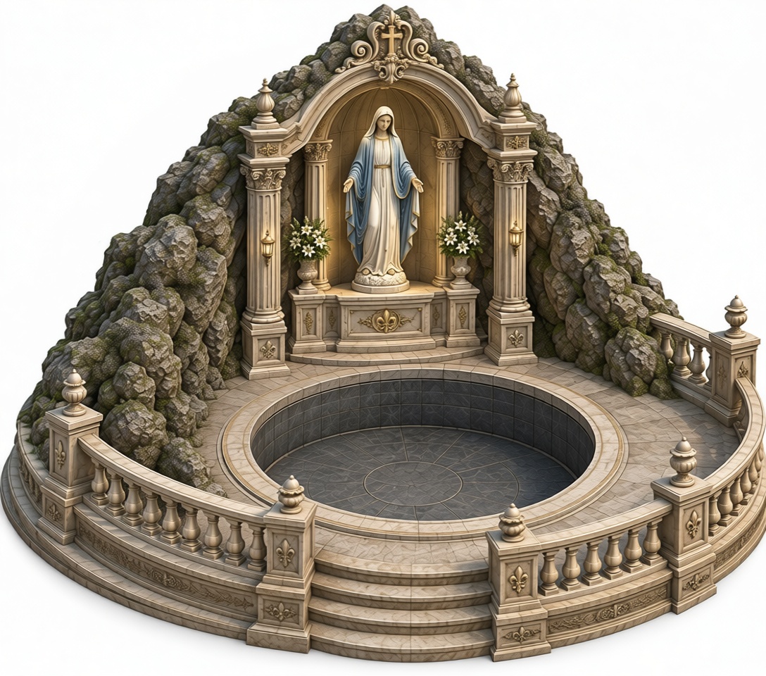Virgin Mary Shrine Model free 3D printable STL