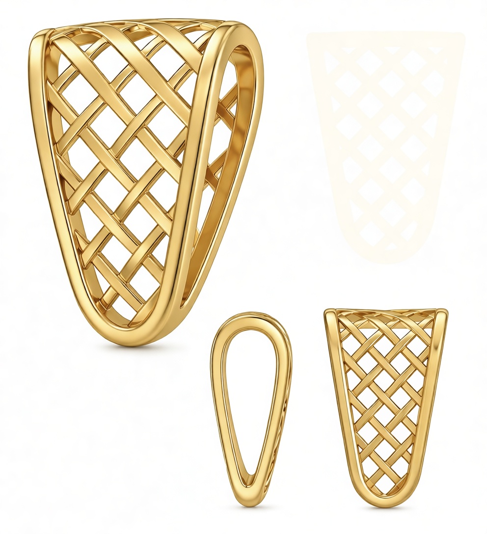 Interwoven Lattice Ring free 3D printable STL