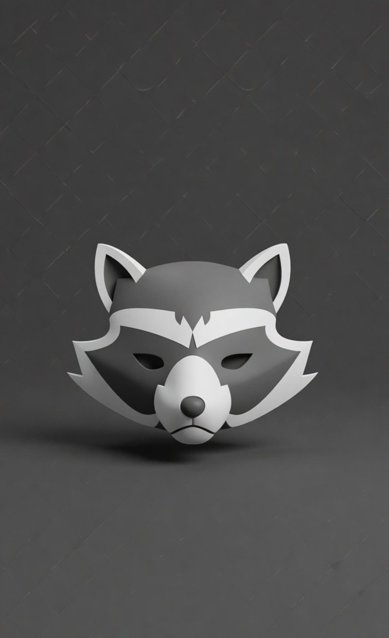 Raccoon Head Mask free 3D printable STL