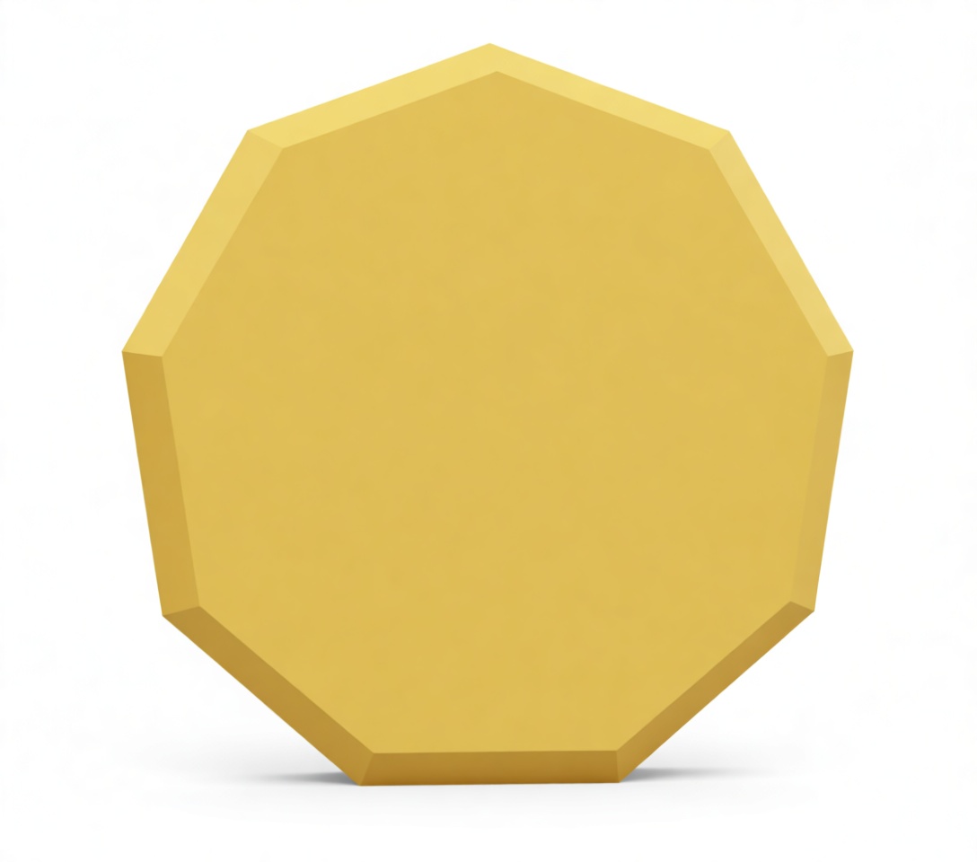 Octagonal Coin Model free 3D printable STL