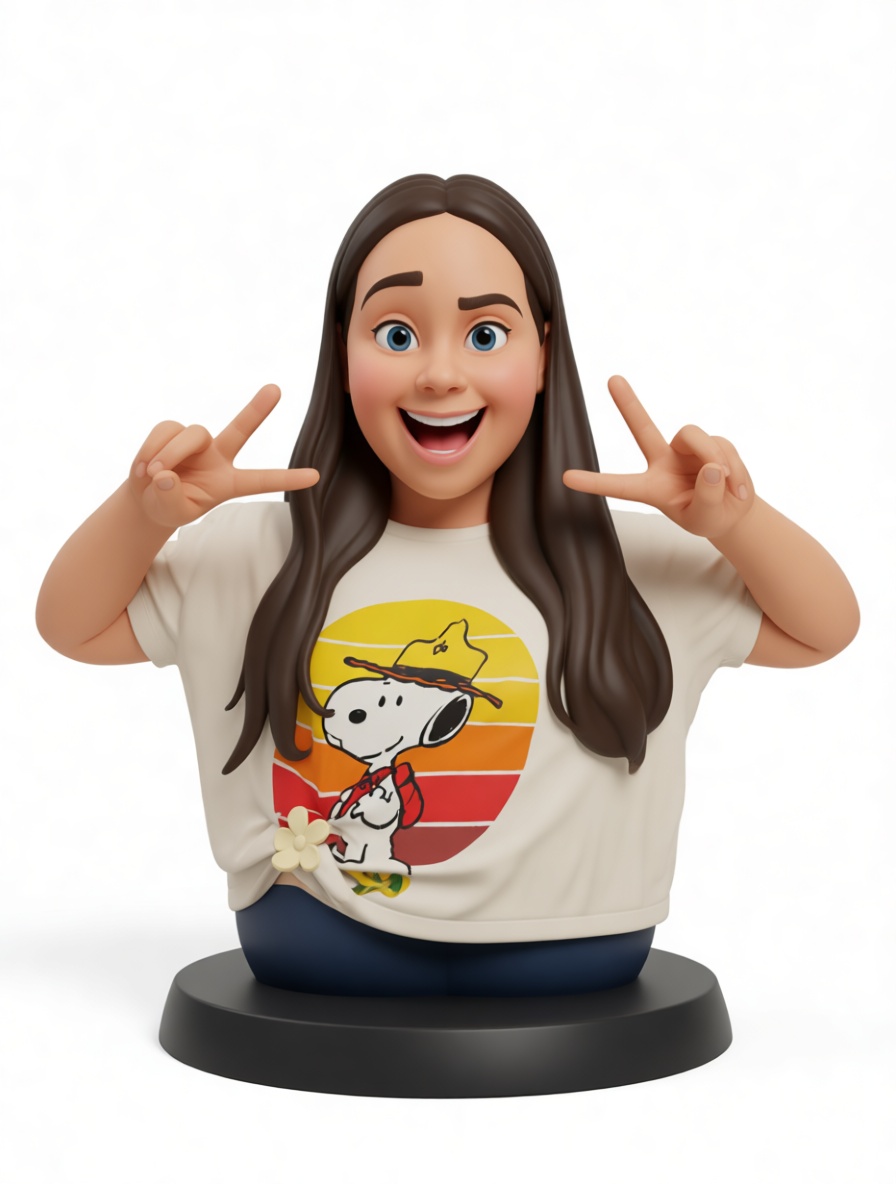 Smiling Girl Bust free 3D printable STL