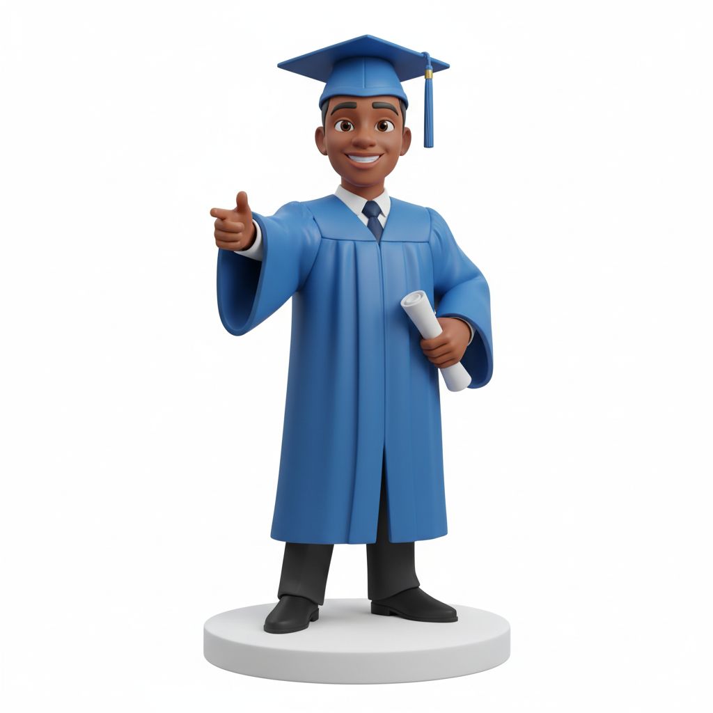 Graduate Figure Pose free 3D printable STL