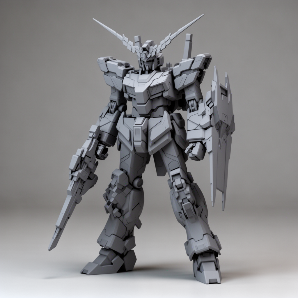 Gundam Unicorn Figurine free 3D printable STL