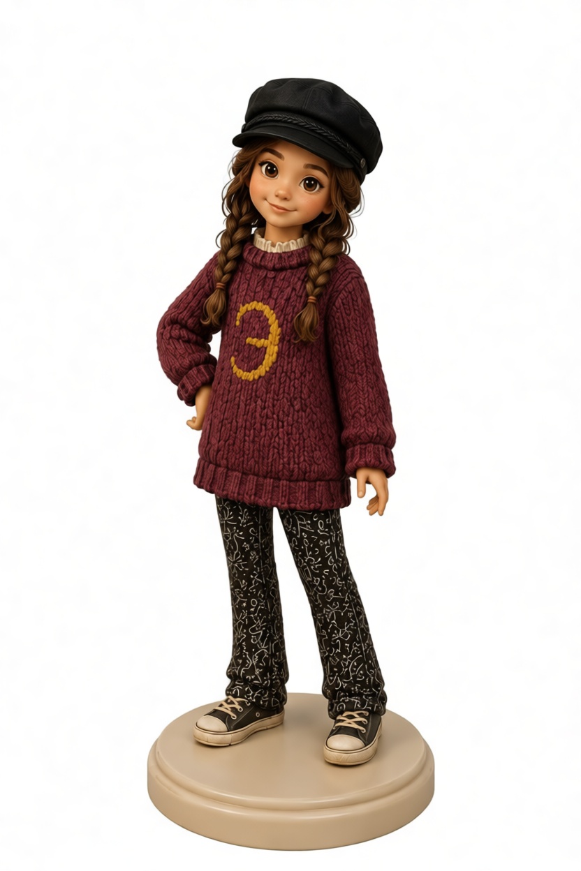 Girl with Braids Figurine free 3D printable STL