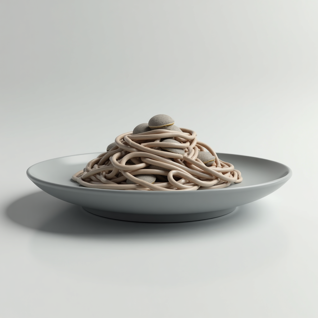 Spaghetti Clams Plate free 3D printable STL