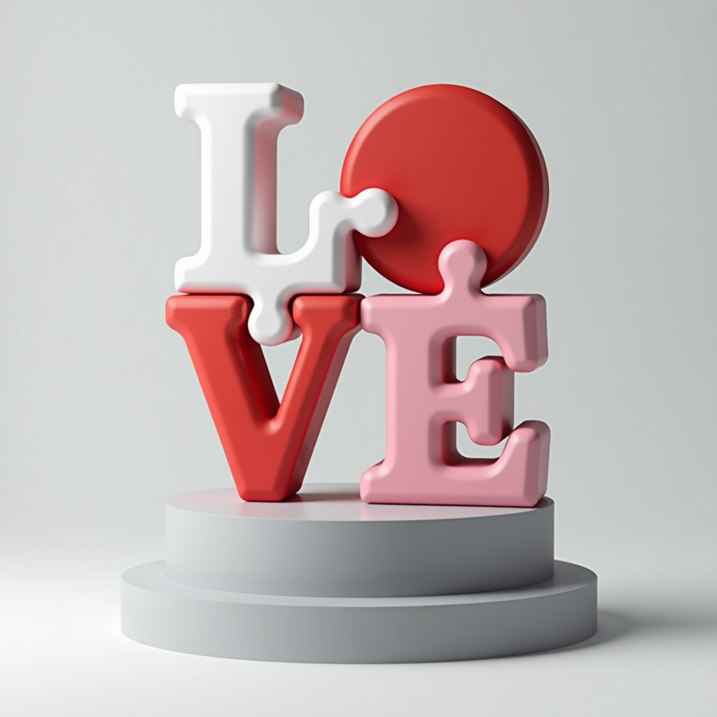Playful Love Puzzle free 3D printable STL