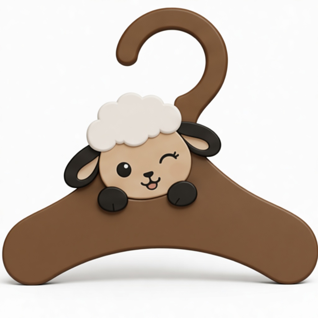 Winking Lamb Clothes Hanger free 3D printable STL