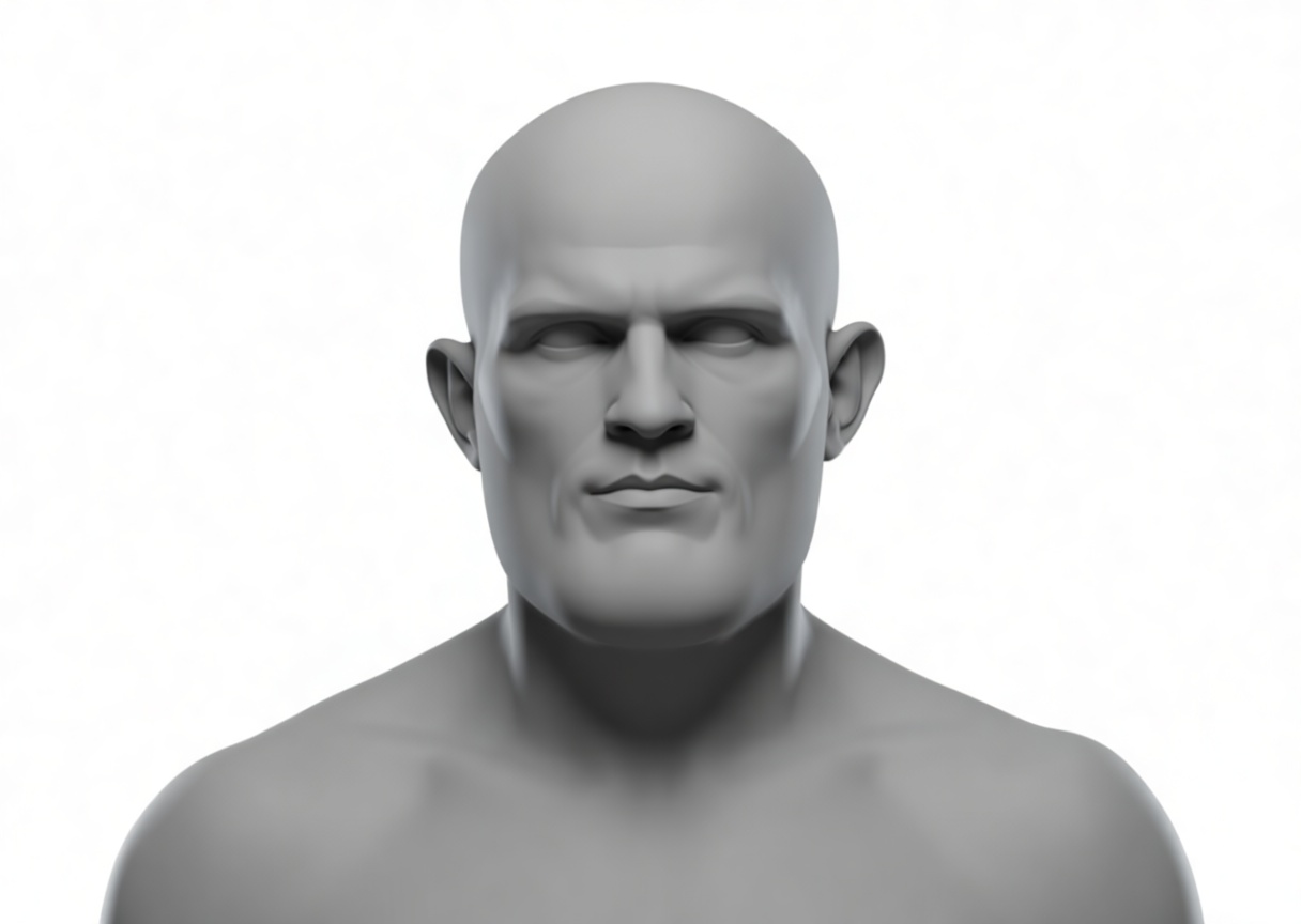 Bald Male Head Bust free 3D printable STL