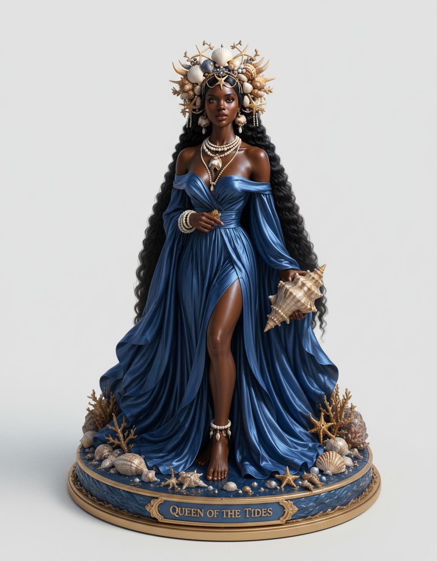 Queen of the Tides Figurine free 3D printable STL
