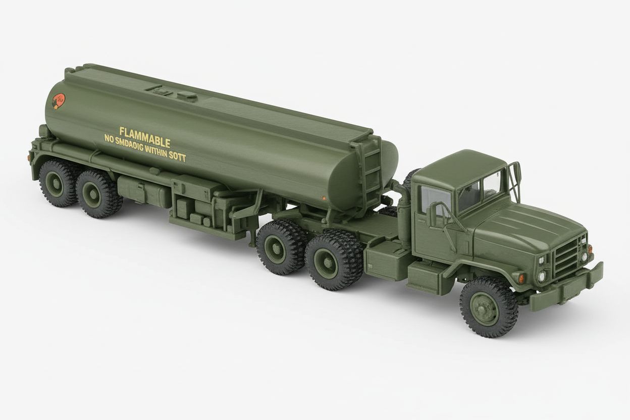 Military Fuel Tanker Truck free 3D printable STL
