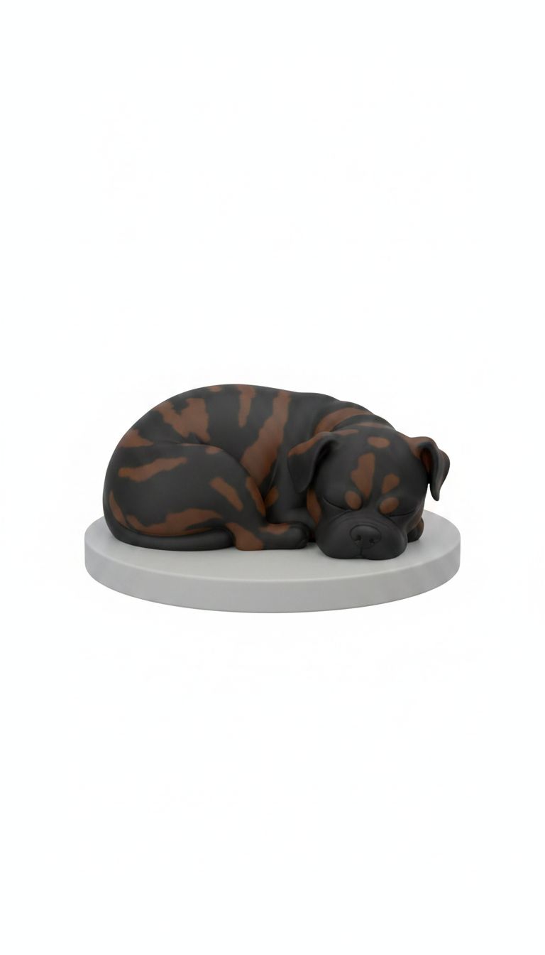 Sleeping Rottweiler Figurine free 3D printable STL