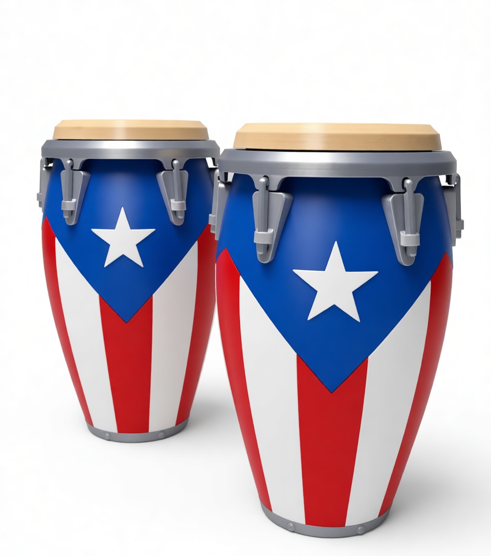 Puerto Rico Conga Drums free 3D printable STL