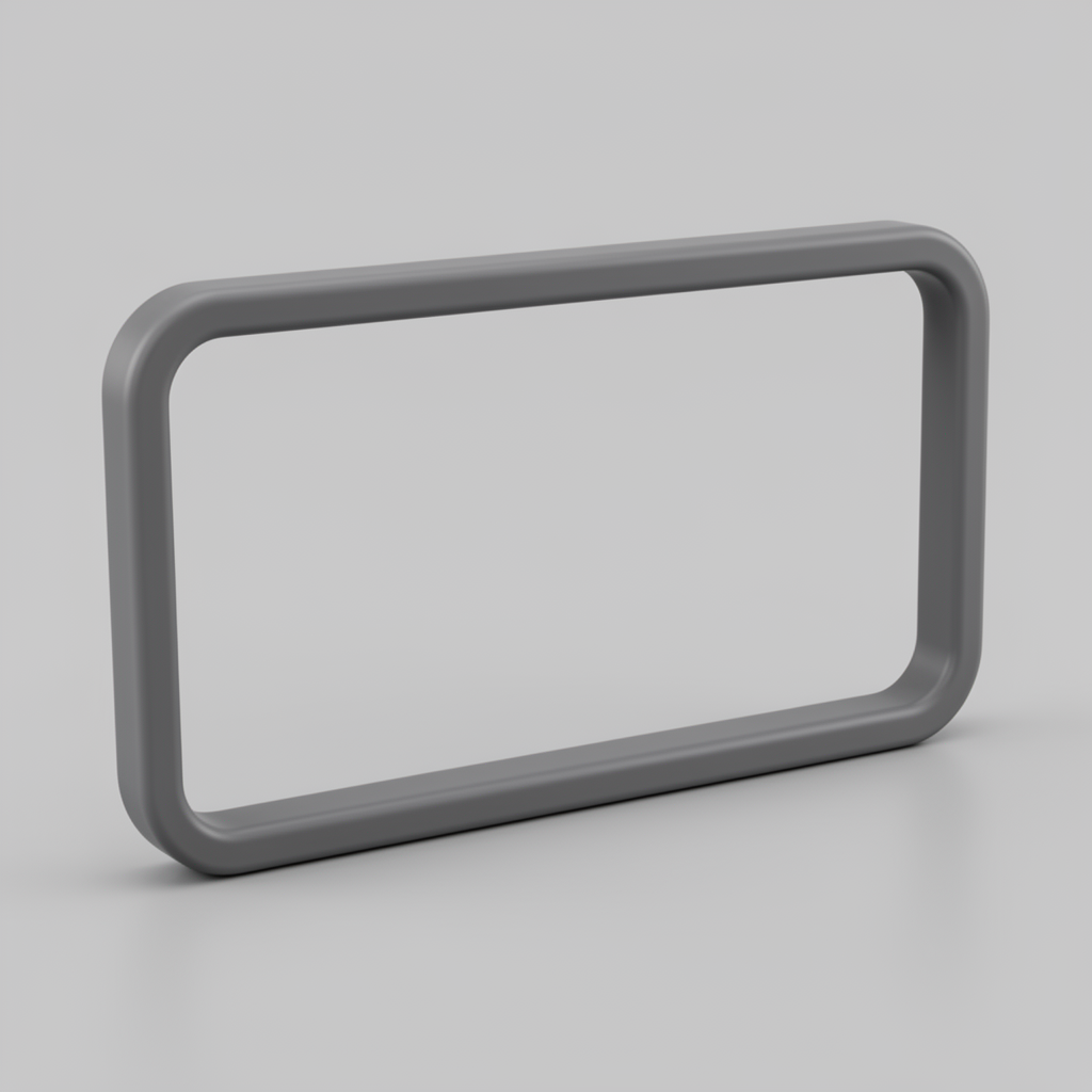 Smooth Rectangle License Plate Frame free 3D printable STL