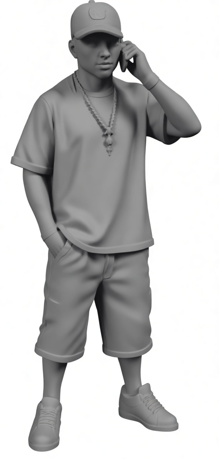 Casual Young Man Figurine free 3D printable STL