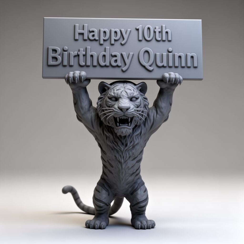 Scary Tiger Figurine free 3D printable STL