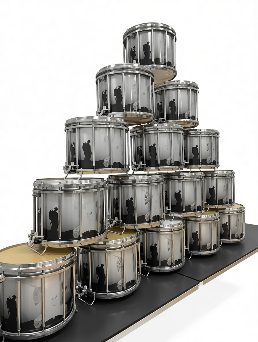 Snare Drums Stack Model free 3D printable STL