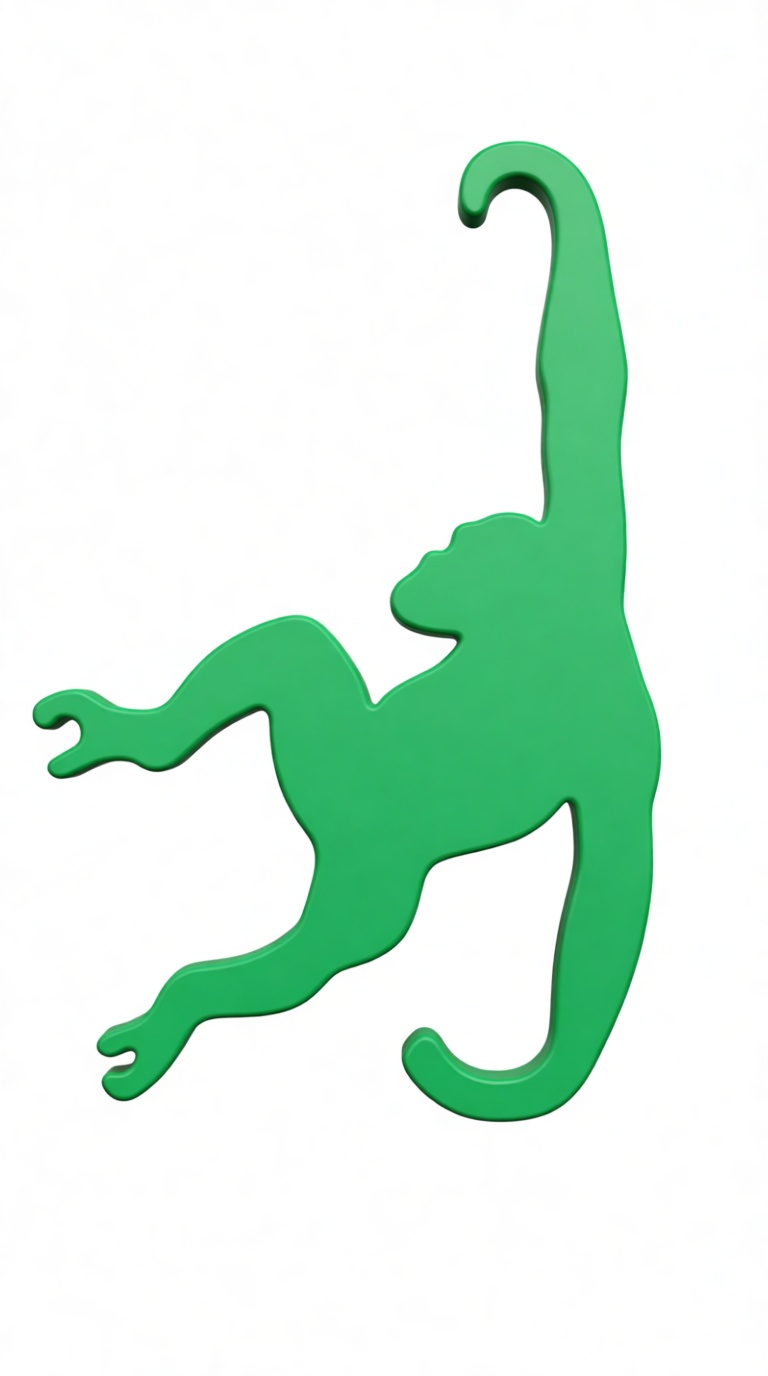 Green Monkey Silhouette free 3D printable STL
