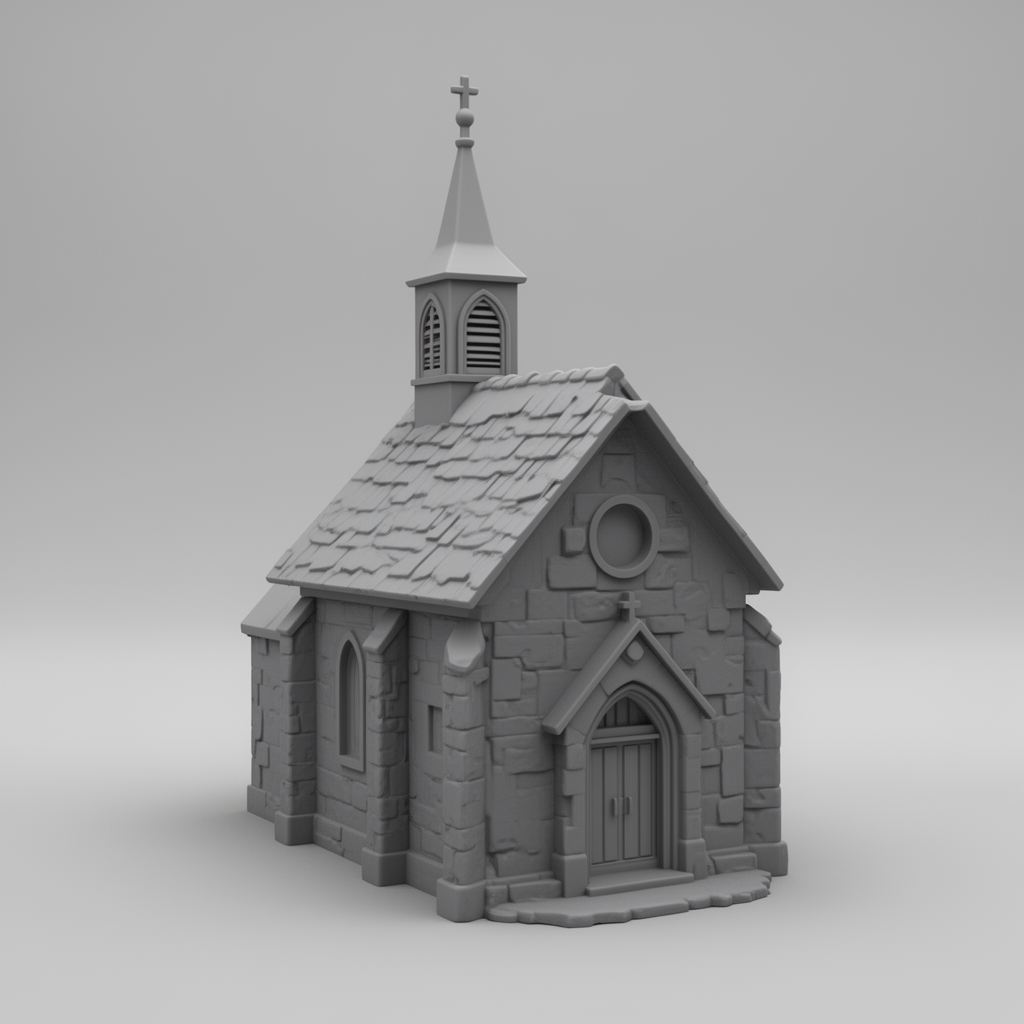 Walliser Church Model free 3D printable STL