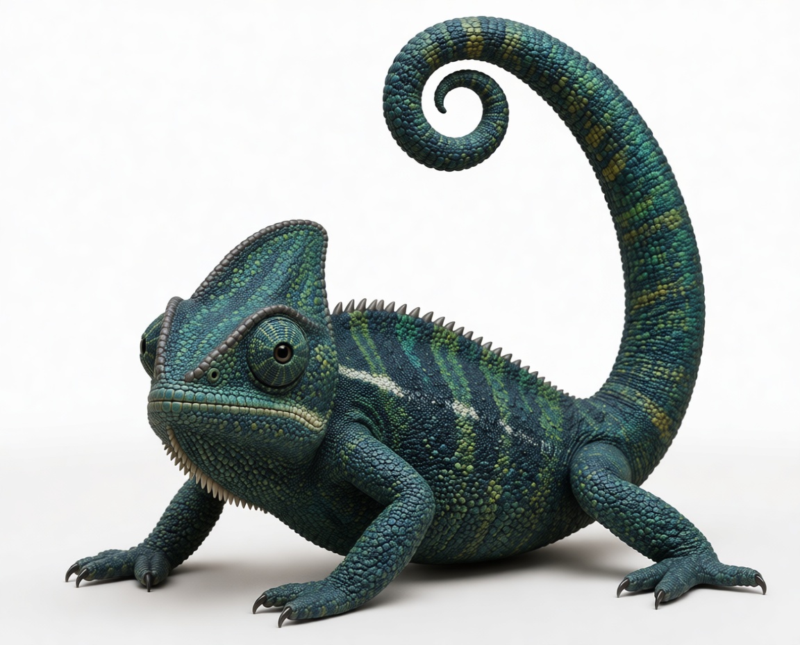 Veiled Chameleon Figurine free 3D printable STL